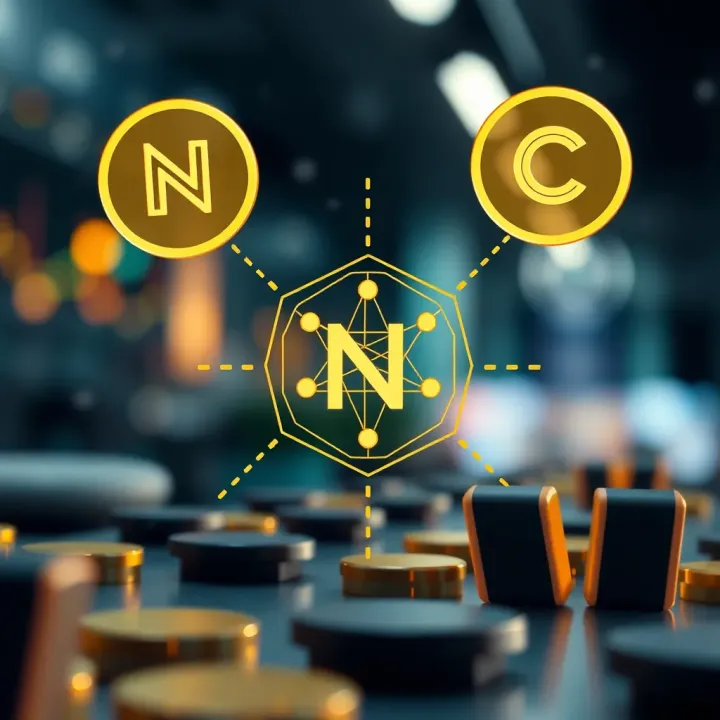 Conceptual illustration of factors influencing blockchain token value including technology, market demand, and expert insights