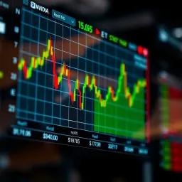 Graph showing Nvidia stock price fluctuations during premarket trading hours