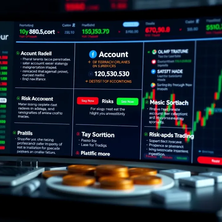 Visual representation of different account types and risk management strategies in online trading