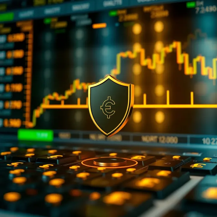 Illustration showing a secure and smooth fund withdrawal process with digital currency symbols