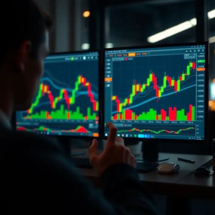 Graphical representation of trading strategies being tested on Quotex.com demo platform