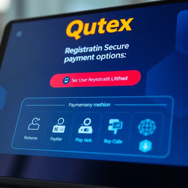 Illustration of secure payment methods and user registration icons