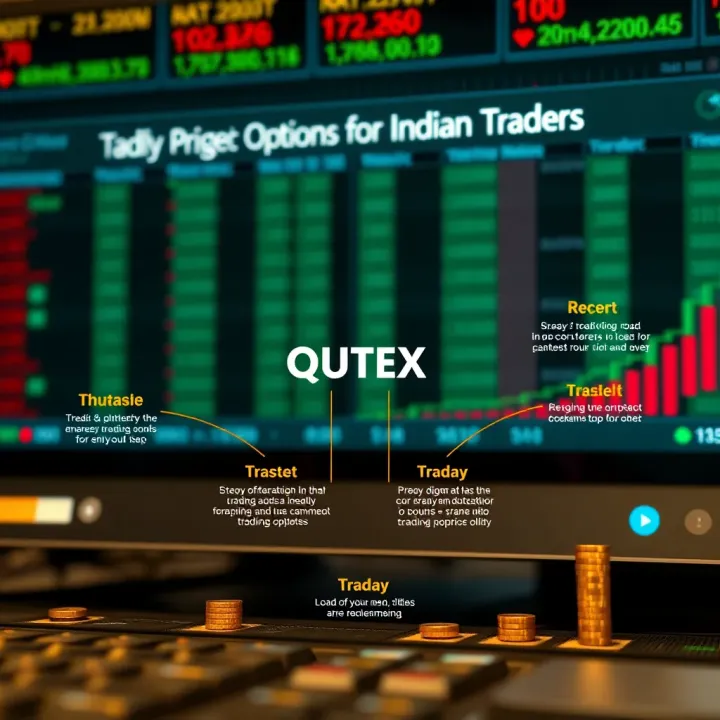 Diagram showing key features and benefits of trading options on Quotex for Indian traders