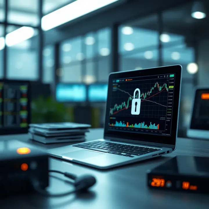 Visual representation of security and regulation concepts related to online trading platforms