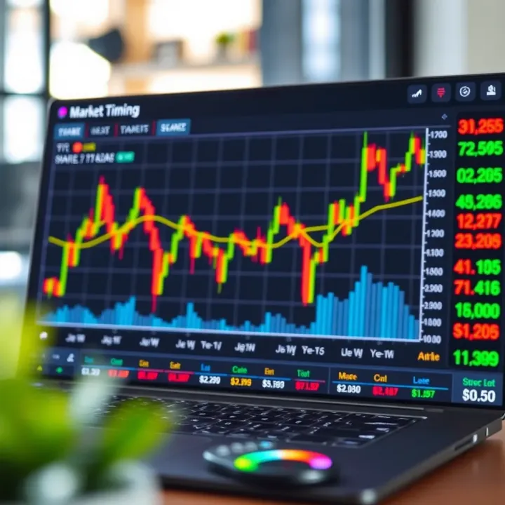 Chart illustrating volatility trends and key indicators used in Quotex market timing strategies