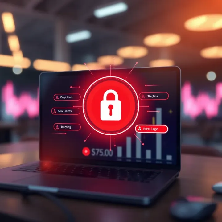 Illustration of troubleshooting login issues with digital security symbols and alert notifications