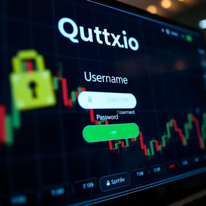 Secure login interface with username and password fields on a digital trading platform