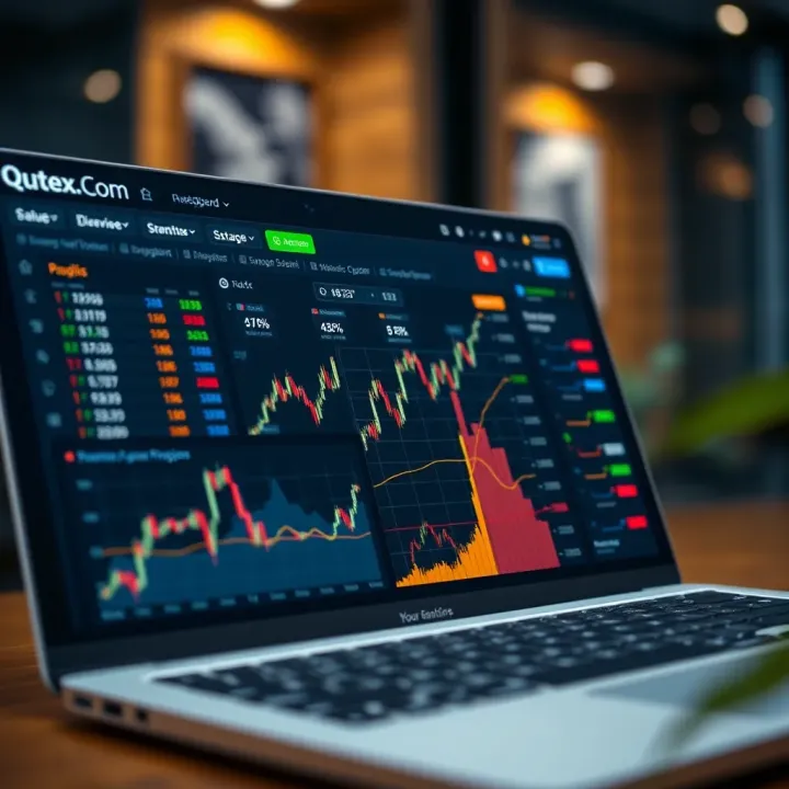 Dashboard showcasing Qutex.com features and user interface elements for seamless navigation