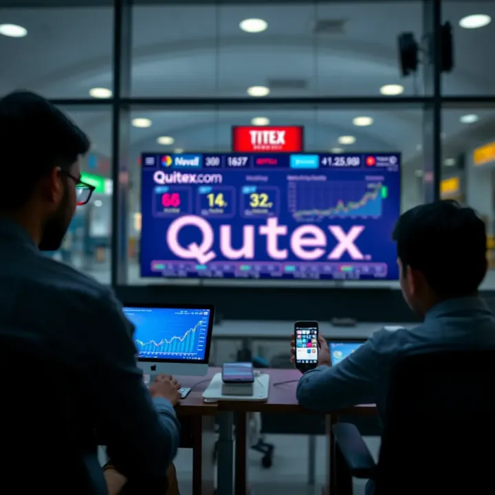 Illustration highlighting Qutex.com service offerings with focus on user engagement in India