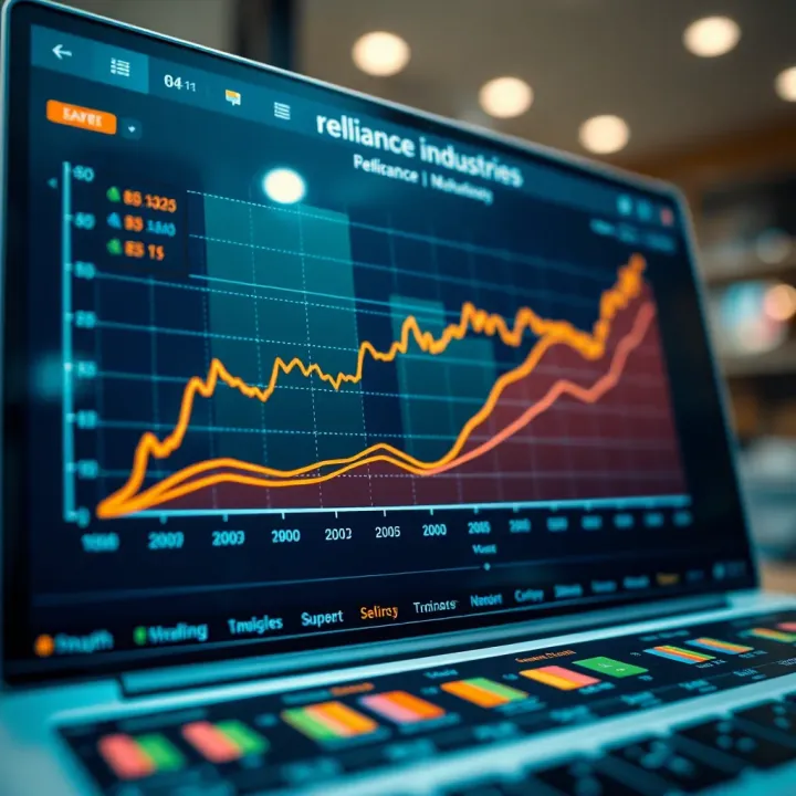 Graph depicting market dynamics and growth drivers impacting Reliance Industries stock