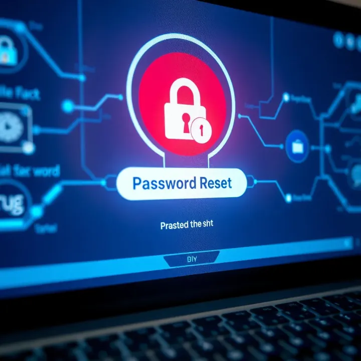 Secure login screen with focus on password reset option