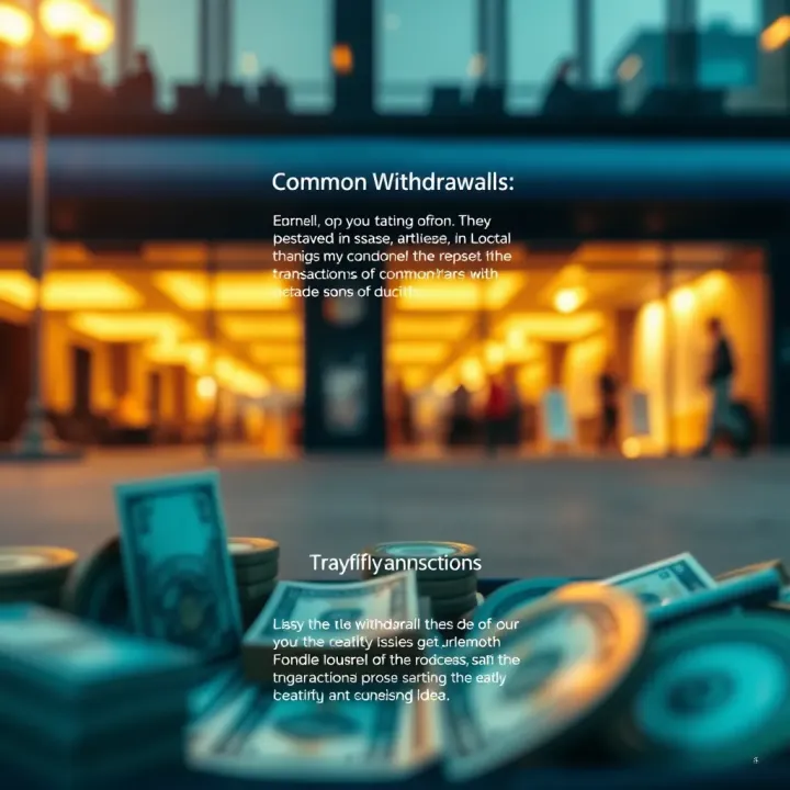 Graphic depicting common obstacles in withdrawing funds and solutions for smooth transactions
