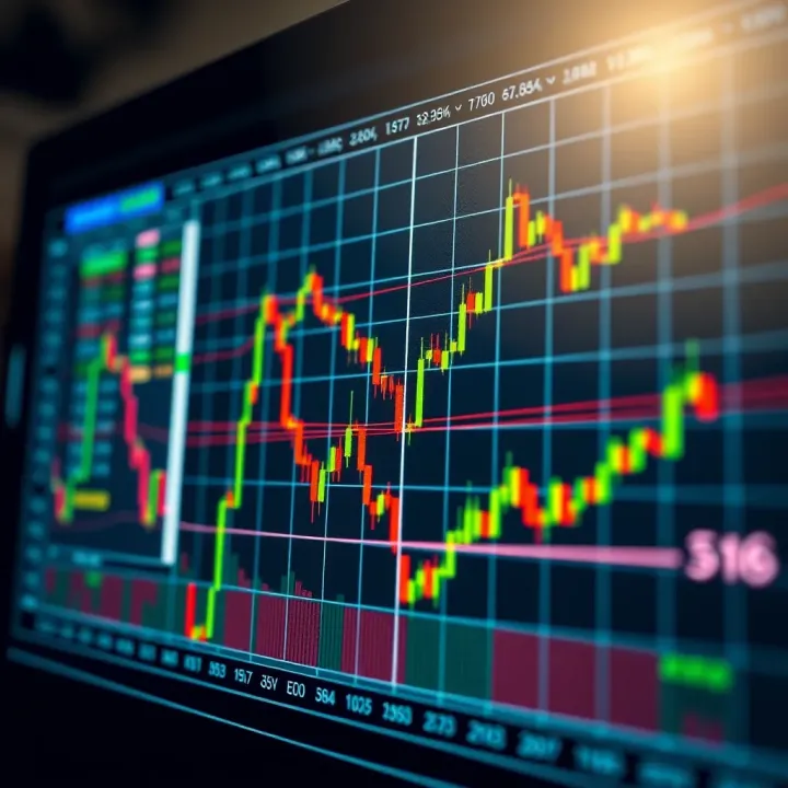 Technical analysis chart showing reverse flag pattern combined with other indicators for trading