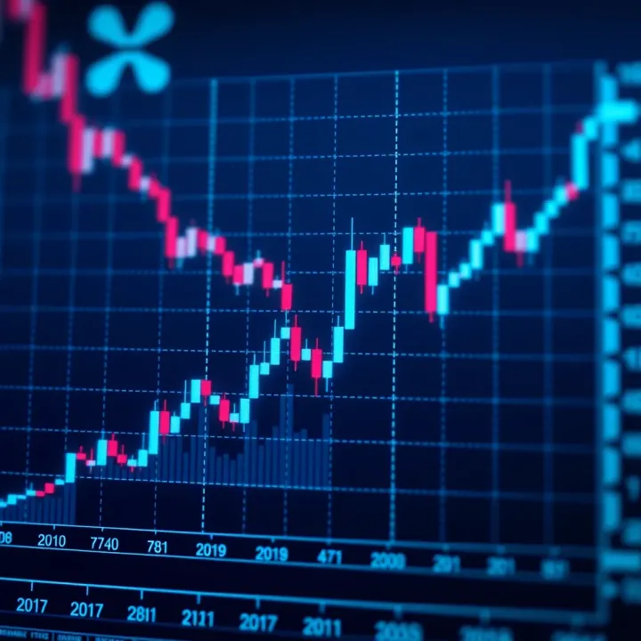 Graph depicting Ripple XRP price fluctuations over time with market trends