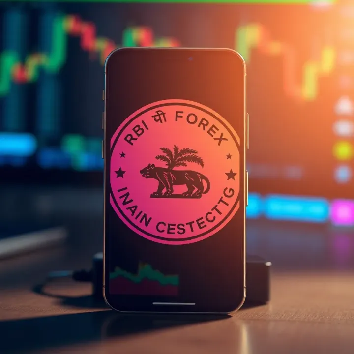 Illustration showing a secure mobile app with a shield symbol representing RBI compliance and user protection