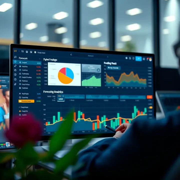 Dashboard interface illustrating integration of Adobe Forecast with business analytics tools