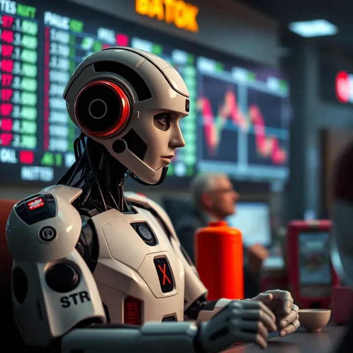 Visual representation of key advantages and risks associated with using binary bots in trading