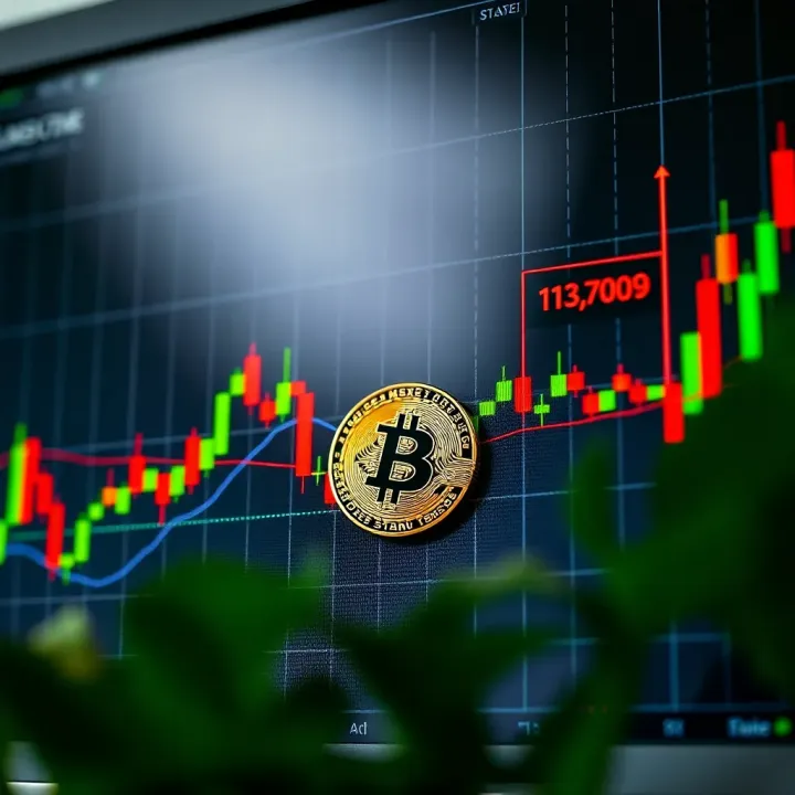 Graph showing Bitcoin price movements with highlighted daily candle close time in Indian Standard Time