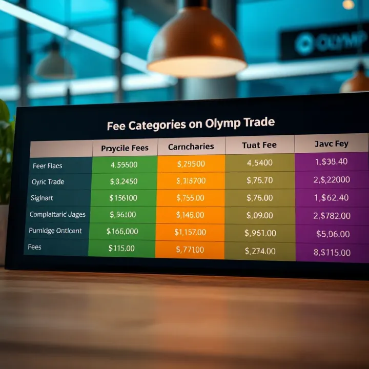Chart showing different types of fees on Olymp Trade platform