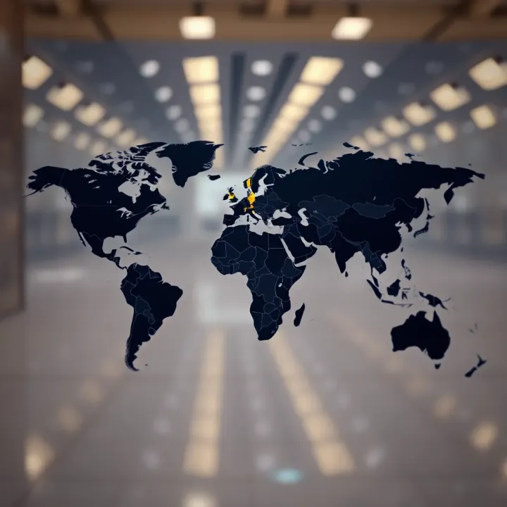Operational Footprint and Market Presence of Dizicx Limited Map highlighting operational footprint and global market presence of Dizicx Limited