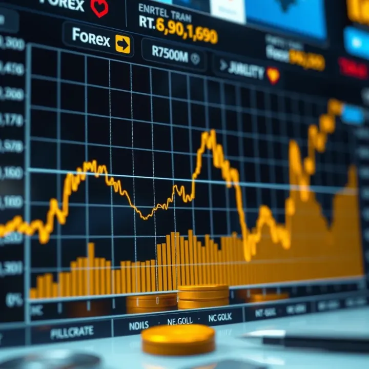 Graph showing the relationship between gold prices and foreign exchange rates