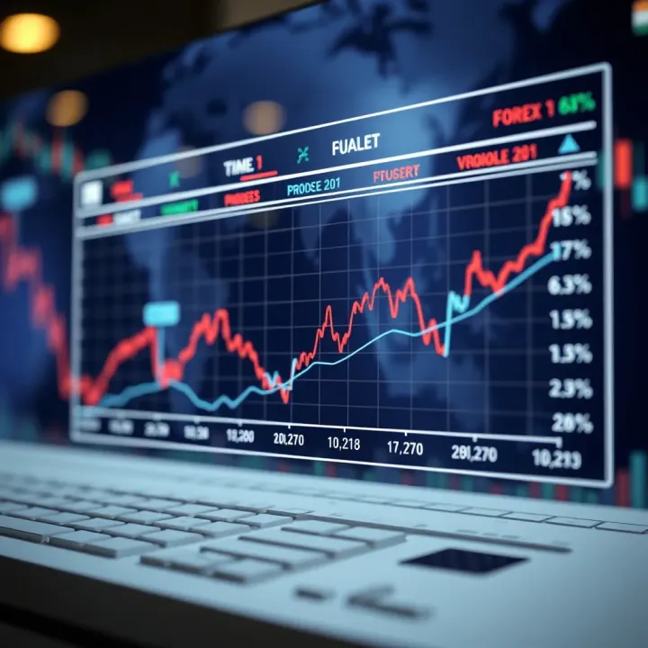Forex Market Volatility Across Trading Sessions in Indian Standard Time Graph showing market volatility fluctuations during different forex trading sessions relevant to Indian traders