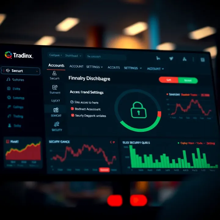 User-friendly dashboard showing account settings and security options for Qutex users