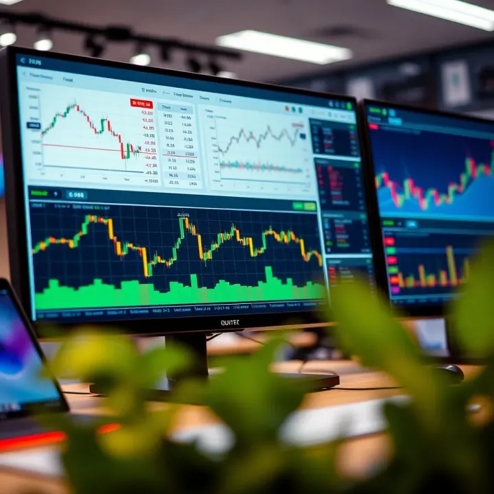 Interface showing various Quotex signal providers and analytical tools for trading decisions